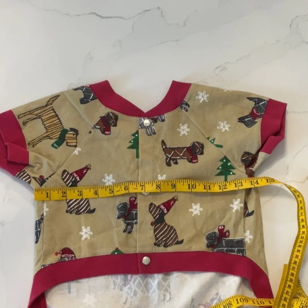 NWT Company Store Dapper Dogs Christmas matching kids nightgown & dog pj